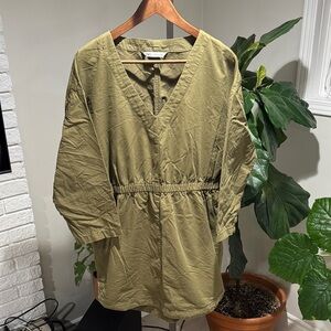 Zara Olive Green Midi Dress